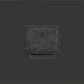 Classic Metal Freestanding Fireplace With Square Top Textured Surface Front Opening And Four Legs