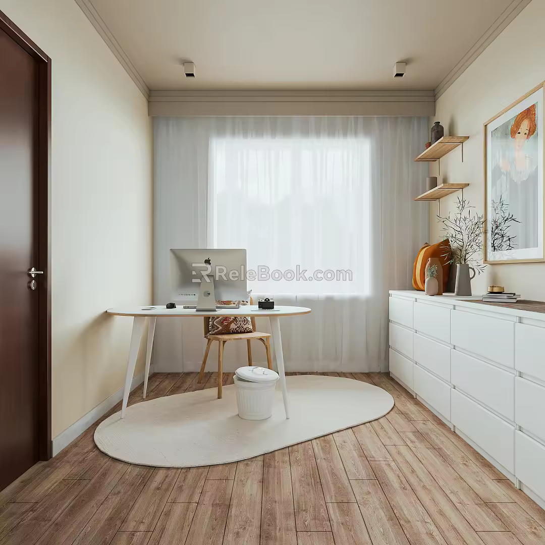 Modern study 3d model