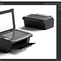 Modern Office Appliances With Multifunctional Printers And Sleek Black Design 3d model