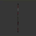Handcrafted Traditional Longbow Weapon Featuring Red Green Accents And Decorative Details