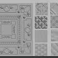Intricate Carved Decorative Patterns With Various Ornate Floral And Geometric Designs