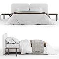 Minotti modern double bed 3d model