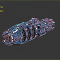 Blue Sci Fi Mechanical Device Featuring Complex Structure And Reflective Surfaces