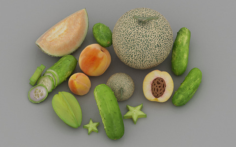 Modern fruit 3d model