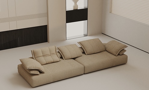 Three-seat sofa 3d model