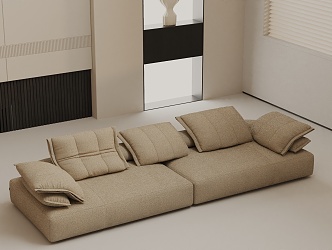 Three-seat sofa 3d model