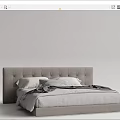 Minimalist Double Bed Design With Upholstered Headboard Soft Bedding And Light Tones