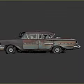 Old Rusty Vintage Car With Open Hood And Exposed Engine Parts