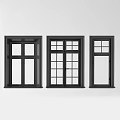 Modern window door and window combination 3d model