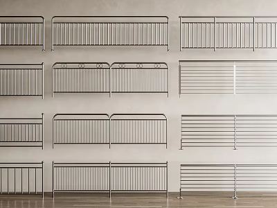 Various Metal Railing Designs For Modern Home Safety And Decoration 3d model