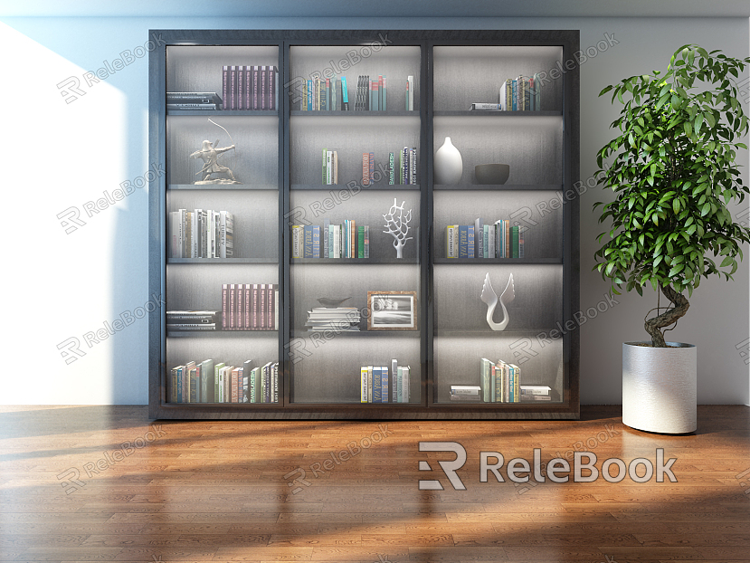 Modern bookcase model