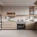 Modern Kitchen Interior Design With Sleek Cabinets Stainless Steel Appliances Spacious Countertop And Recessed Lighting