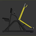 Home Fitness Equipment Strength Training Machine With Yellow Frames Black Seat And Stable Structure