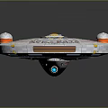 Spacecraft Model With Circular Body And Extended Solar Panels For Space Exploration