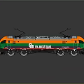 modern light rail train subway high-speed rail 3d model