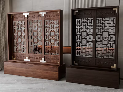 casement lattice window combination 3d model