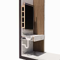 Modern Node Bathroom Cabinet Mirror Cabinet Hidden Light with Decorative Craft Node 3d model