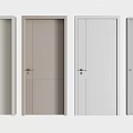 Modern Interior Hinged Doors With Various Sleek Designs And Color Options 3d model