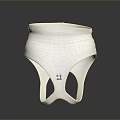White High Waist Performance Underwear With Stretchy Fabric And Brand Logo