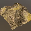 Scenic Mountain Landscape Featuring Rugged Peaks Rocky Terrain And Yellow Patches
