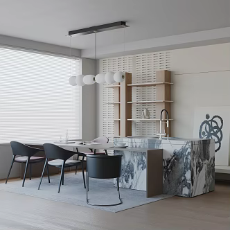 Modern table combination 3d model