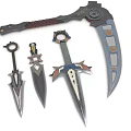 Dagger Knife Sickle Weapon Cold Weapon 3d model