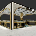 Elegant Jewelry Store Interior With Glass Display Cases And Warm Lighting Design