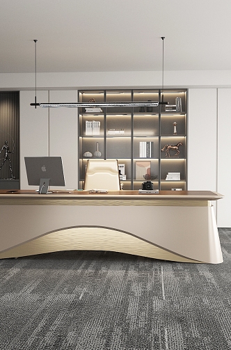 Light Luxury Chairman's Desk Italian Minimalist Boss's Desk Minimalist Manager's Desk 3d model