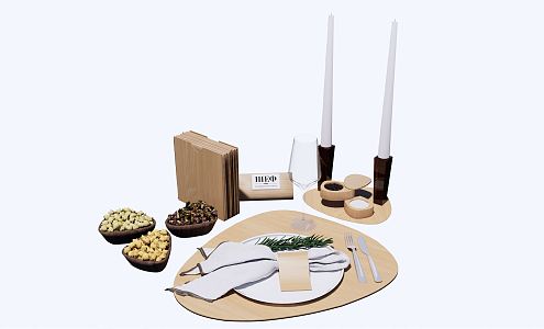 Modern Tableware Western Tableware Ornaments 3d model