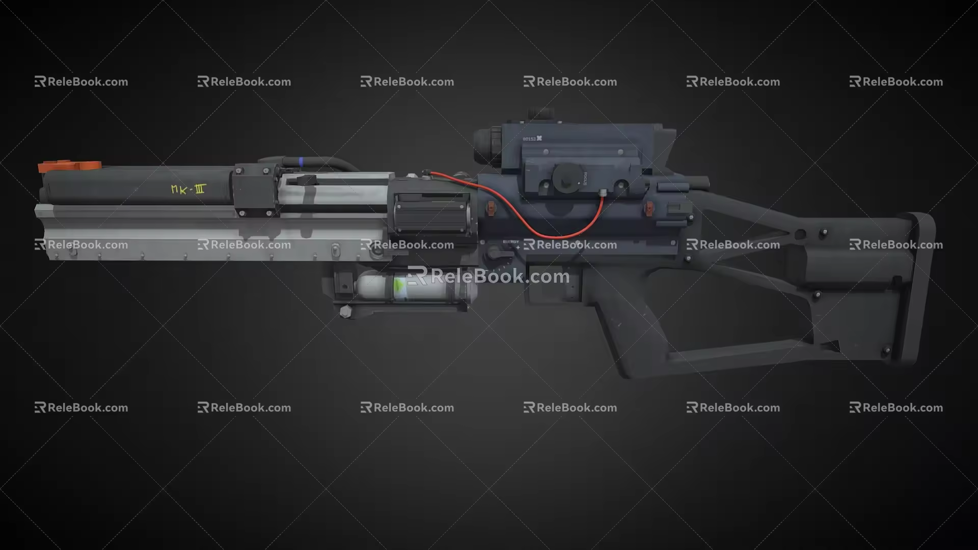 Science Fiction Gun Cyberpunk Gun Laser Gun High-tech Gun Future Gun Game Gun Low Face Number Low Model Simple Model Times Film and Television Level Realism 3d model