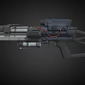 Science Fiction Gun Cyberpunk Gun Laser Gun High-tech Gun Future Gun Game Gun Low Face Number Low Model Simple Model Times Film and Television Level Realism 3d model