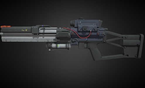 Science Fiction Gun Cyberpunk Gun Laser Gun High-tech Gun Future Gun Game Gun Low Face Number Low Model Simple Model Times Film and Television Level Realism 3d model