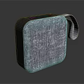 Stylish Black And Gray Mesh Texture Bag With Side Strap Detail 3d model
