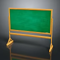 Green Chalkboard With Wooden Frame Stand Hanging Decoration For Classroom Use