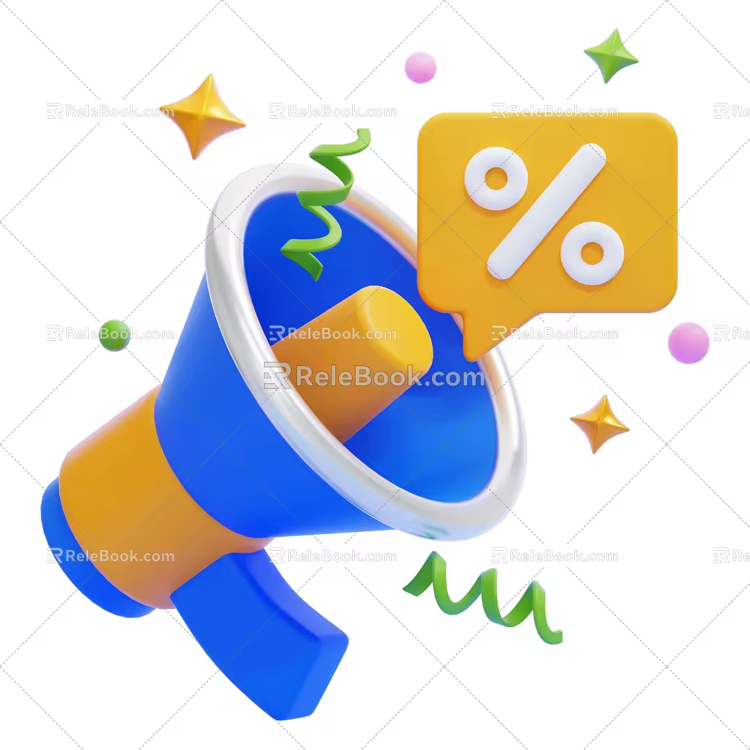 Modern speaker loudspeaker cartoon speaker 3d model