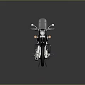 Vintage Royal Enfield Motorcycle With Black Leather Seat Chrome Engine And Spoked Wheels