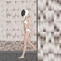 Modern Wall Tile Handmade Brick Tile Model 3d model