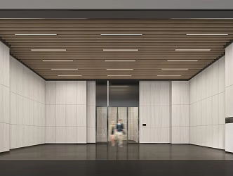 The entrance hall on the ground floor of the modern hall 3d model