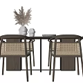 New Chinese Dining Table and Chair Combination Dining Table and Chair Dining Table and Chair 3d model