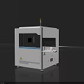 White Industrial Inspection Equipment With Top Indicator Light Display Screen And Control Panel