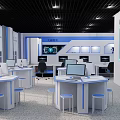 Modern Classroom Artificial Intelligence Computer Classroom 3d model