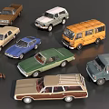 Assorted Colorful Toy Cars Collection with Sedans Trucks and Vans