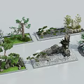 Creative Small Garden Landscapes With Pine Trees Rock Formations And Green Plants