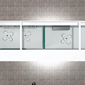 Yuepai Lunda Store Interior With Green Walls Large Windows Scenic View White Tables Chairs