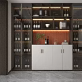 Modern Wine Cabinet With Glass Doors Wine Bottles White Cabinets And Decorative Items
