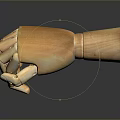 Wooden Prosthetic Hand Medical Device for Rehabilitation and Mobility Support