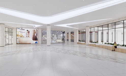 Modern Mall Hall 3d model