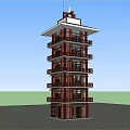 Multi Storey Road Traffic Monitoring Tower With Stairway And Observation Deck