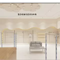 Minimalist Clothing Store Interior Design With Mannequins Mirrors And Counter