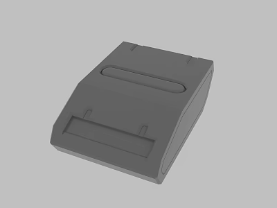 Gray 3D Modeled Device Component With Smooth Surface And Rectangular Groove Design For Industrial Applications 3d model